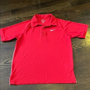 Men’s Nike Dri-fit polo golf shirt red men’s size medium